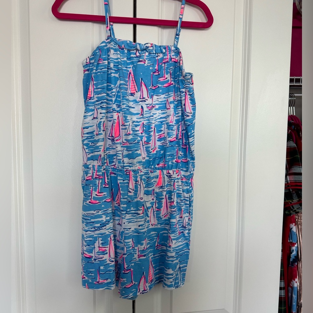 Very gently used - like new girls sailboat romper. Lilly Pulitzer